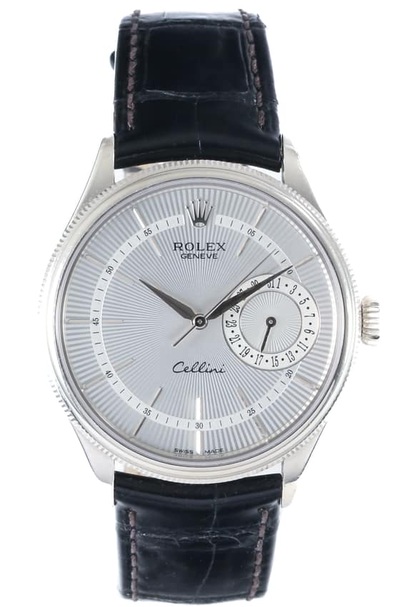 Rolex Cellini 50519, White dial, 39mm White Gold