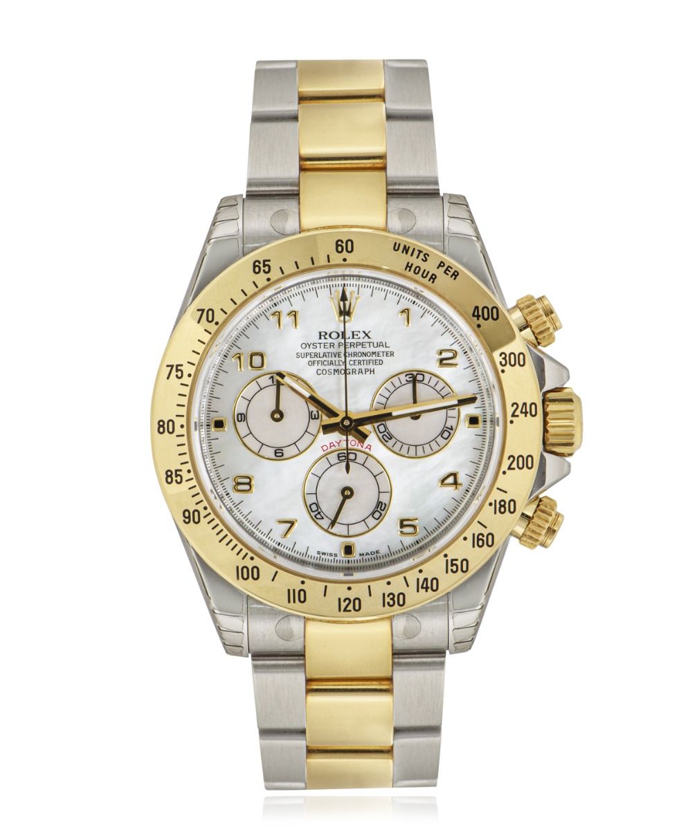 Rolex Cosmograph Daytona 116523, Mother-of-Pearl dial, 40mm Steel & Yellow Gold