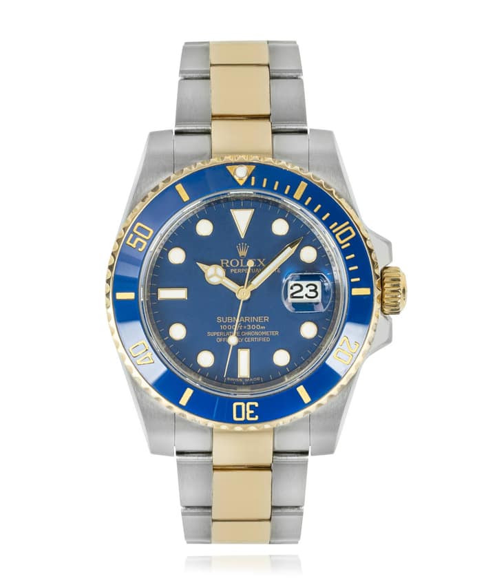 Rolex Submariner 116613 LB, Blue dial, 40mm Steel & Yellow Gold