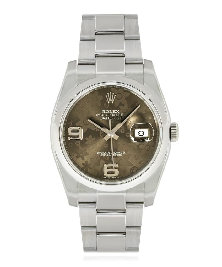 Rolex Datejust 116200, Brown dial, 36mm Oystersteel