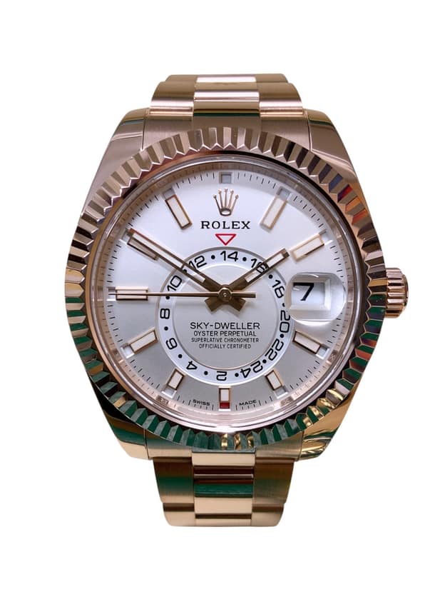 Rolex Sky-Dweller 326935, White dial, 42mm Everose Gold