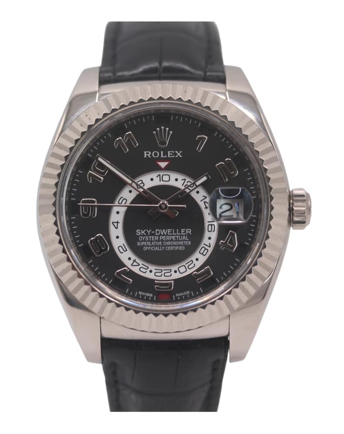 Rolex Sky-Dweller 326139, Black dial, 42mm White Gold
