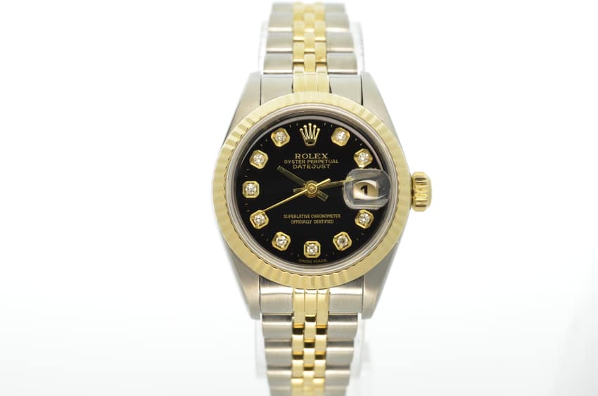 Rolex Lady-Datejust 69173, Brown dial, 26mm Steel & Yellow Gold