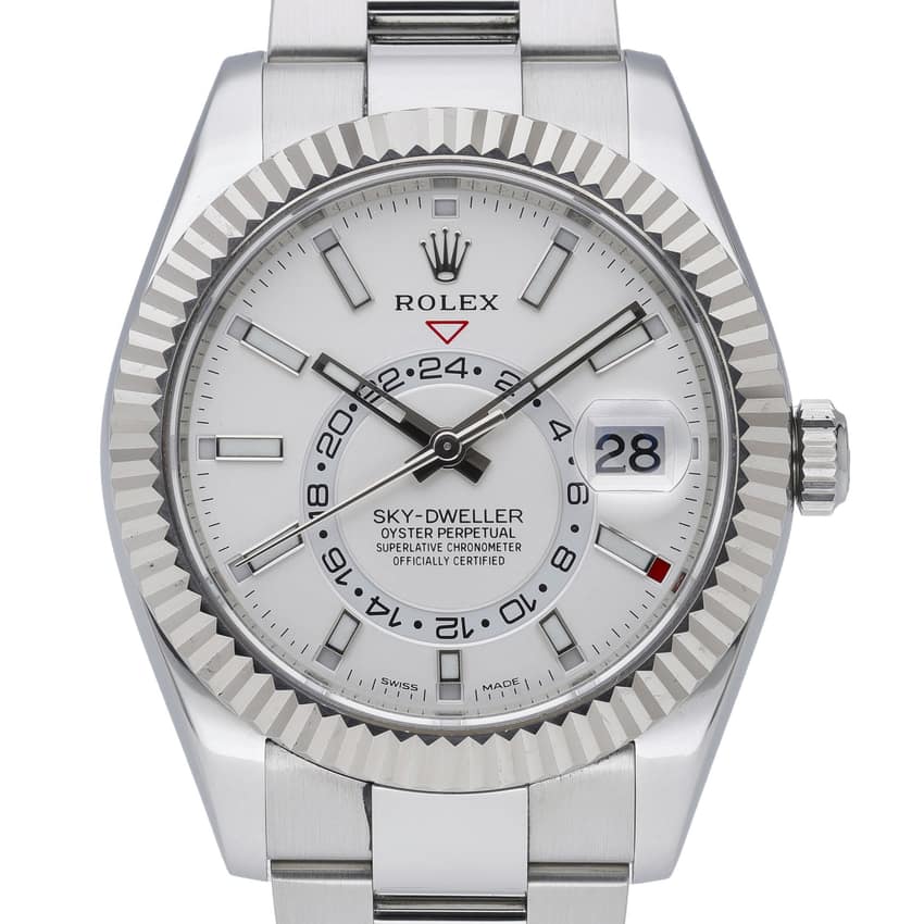 Rolex Sky-Dweller 326934, White dial, 42mm Steel & White Gold
