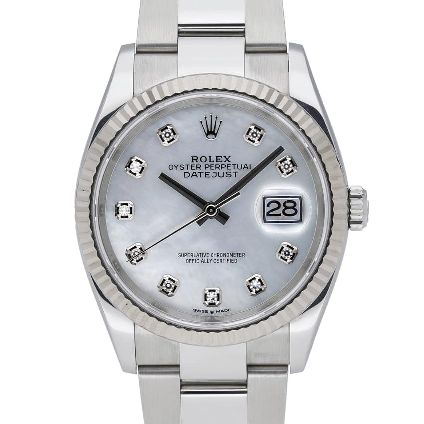 Rolex Datejust 126234, Mother-of-Pearl dial, 36mm Steel & White Gold