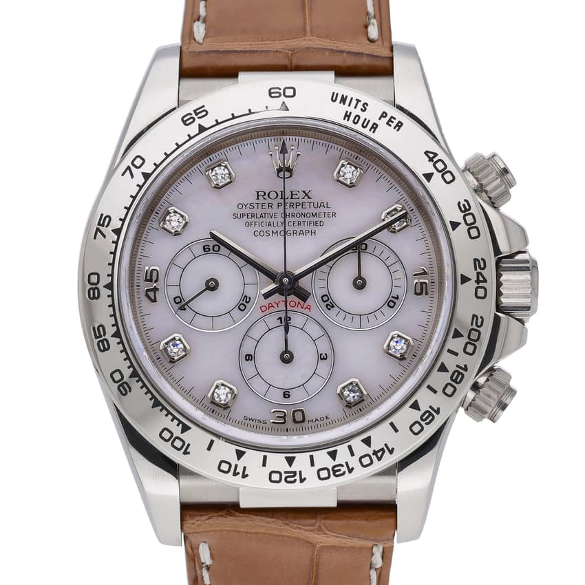 Rolex Cosmograph Daytona 16519, Mother-of-Pearl dial, 40mm White Gold