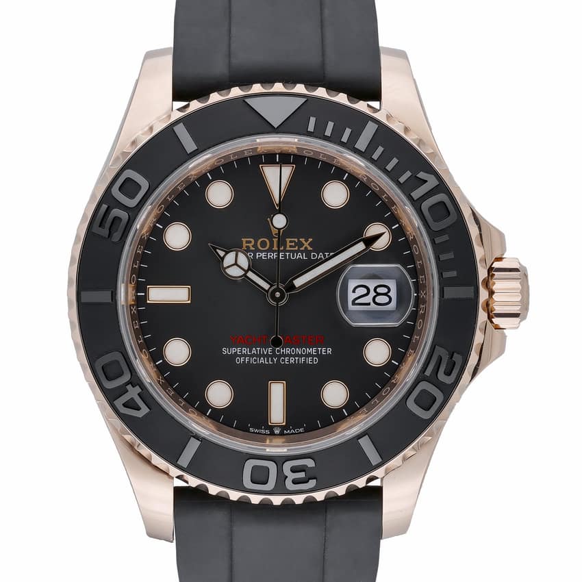 Rolex Yacht-Master 126655, Black dial, 40mm Everose Gold