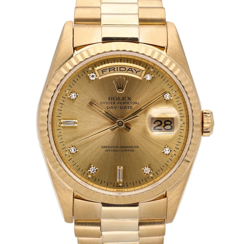 Rolex Day-Date 18238, Champagne dial, 36mm Yellow Gold