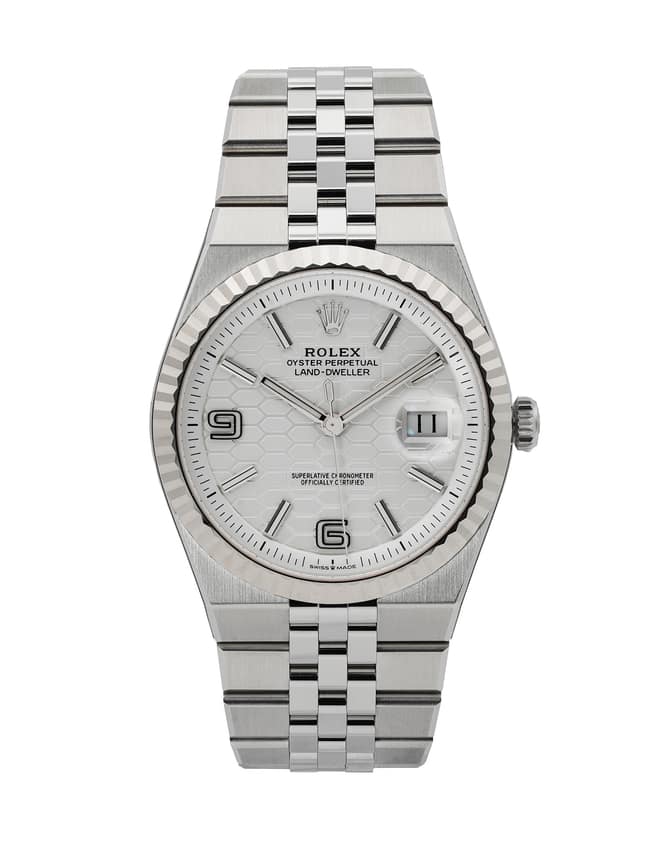 Rolex Land-Dweller 127334, White dial, 40mm Steel & White Gold