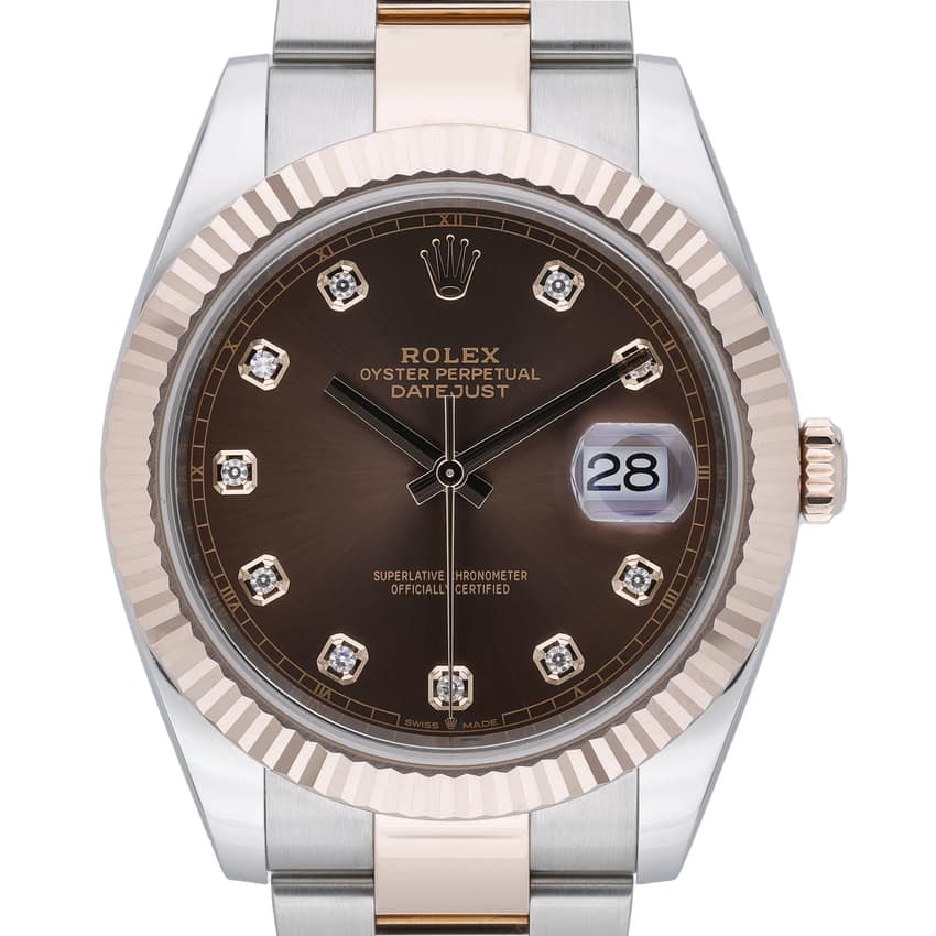 Rolex Datejust 126331, Brown dial, 41mm Steel & Everose Gold