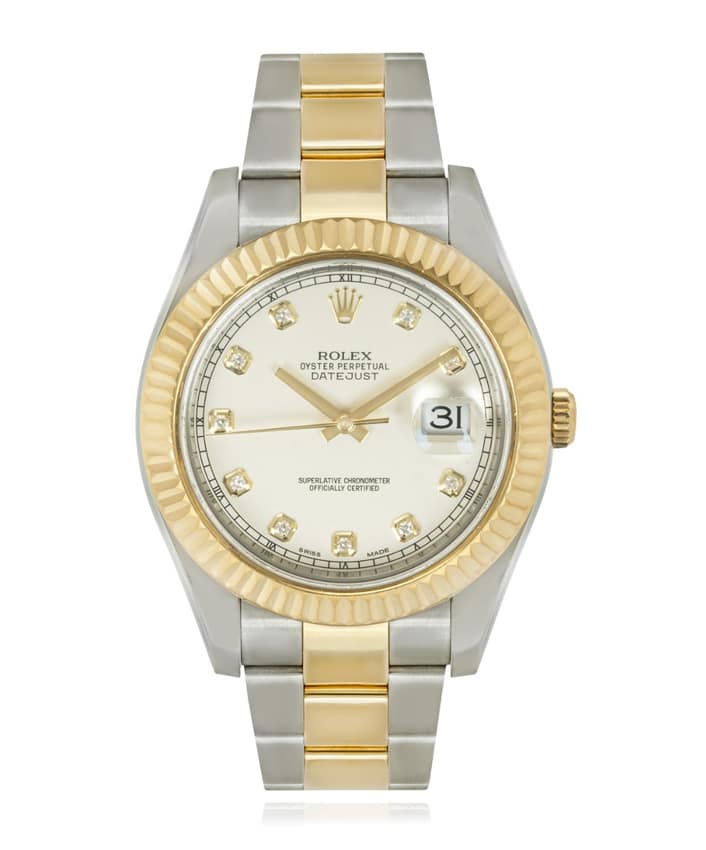 Rolex Datejust 116333, Champagne dial, 41mm Steel & Yellow Gold