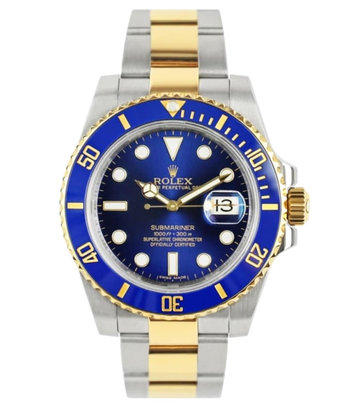 Rolex Submariner 116613 LB, Blue dial, 40mm Steel & Yellow Gold
