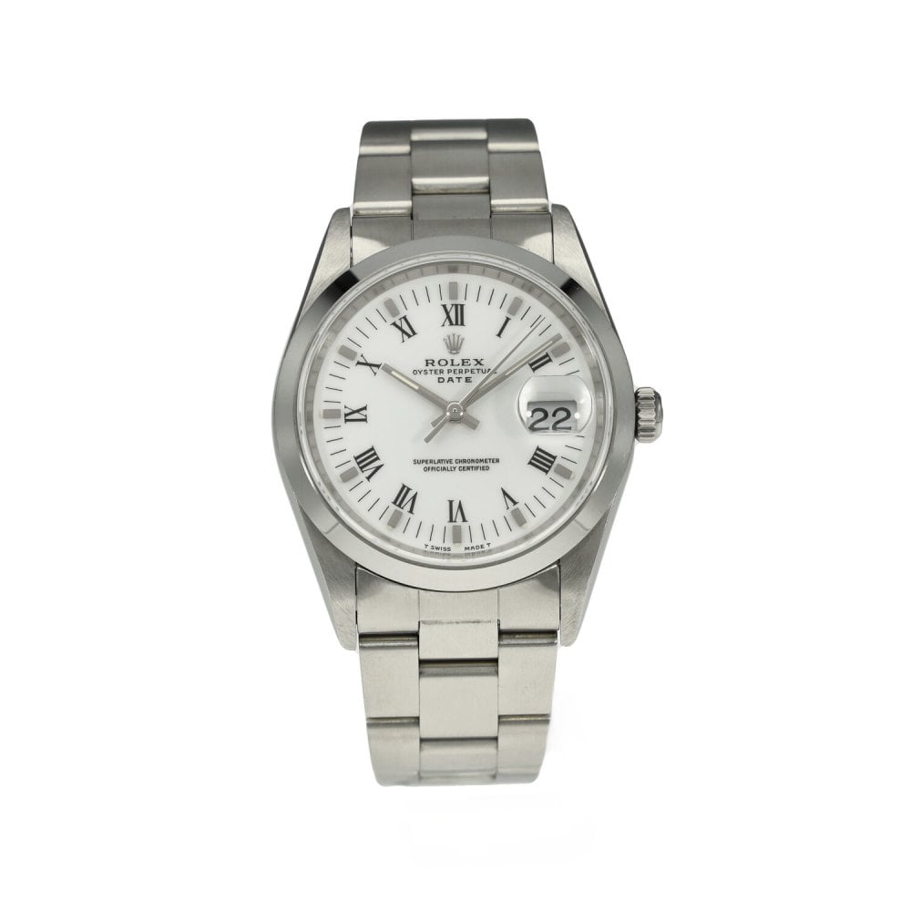 Rolex Oyster Perpetual Date 34 15200, White dial, 34mm Oystersteel