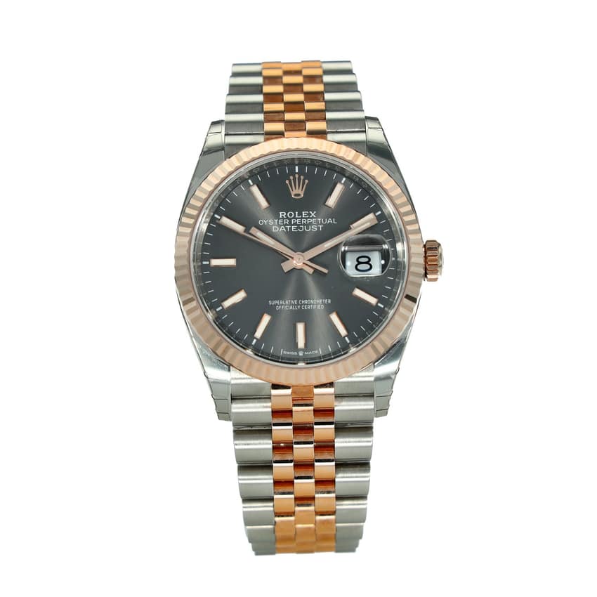 Rolex Datejust 126231, Slate dial, 36mm Steel & Everose Gold