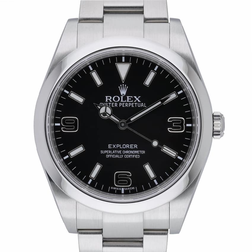 Rolex Explorer 214270, Black dial, 39mm Oystersteel