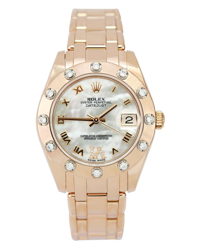 Rolex Pearlmaster 81315, Mother-of-Pearl dial, 34mm Everose Gold