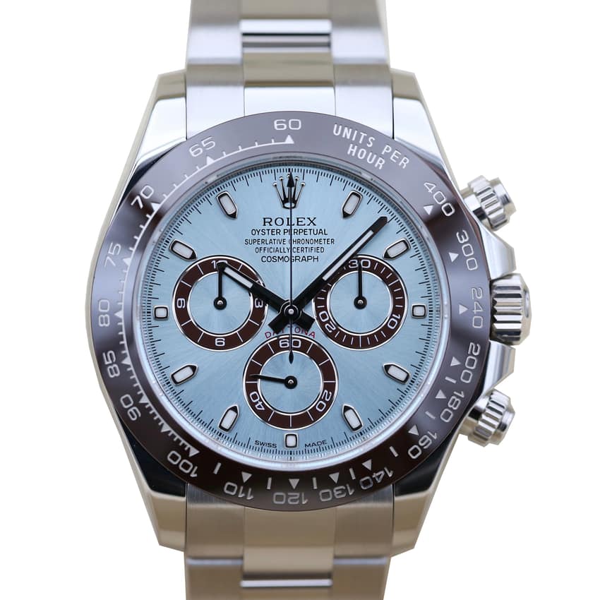 Rolex Cosmograph Daytona 116506, Ice Blue dial, 40mm Platinum