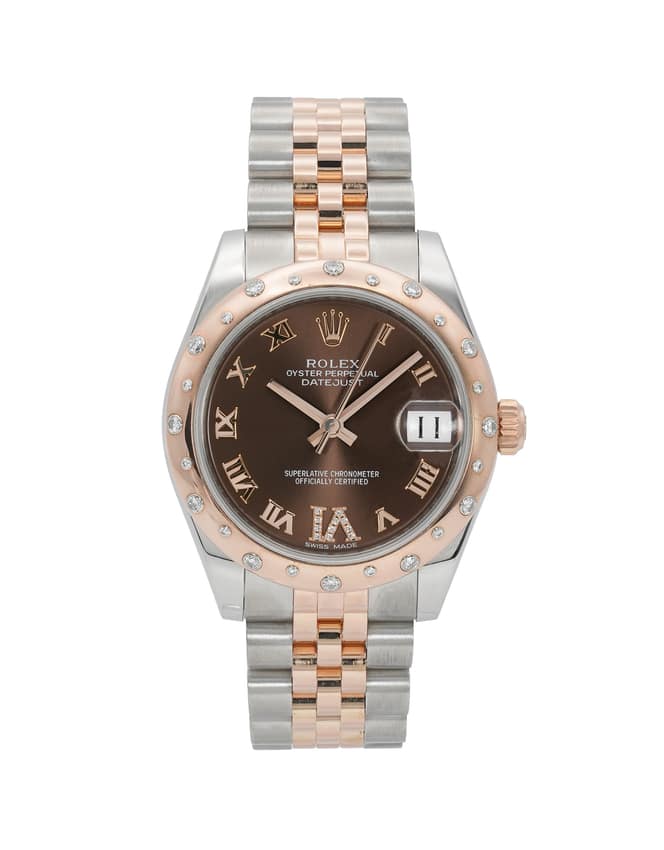 Rolex Lady-Datejust 178341, Brown dial, 31mm Steel & Everose Gold