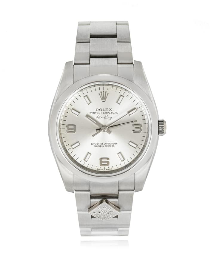Rolex Air-King 114200 - Domino's Pizza, Silver dial, 34mm Oystersteel