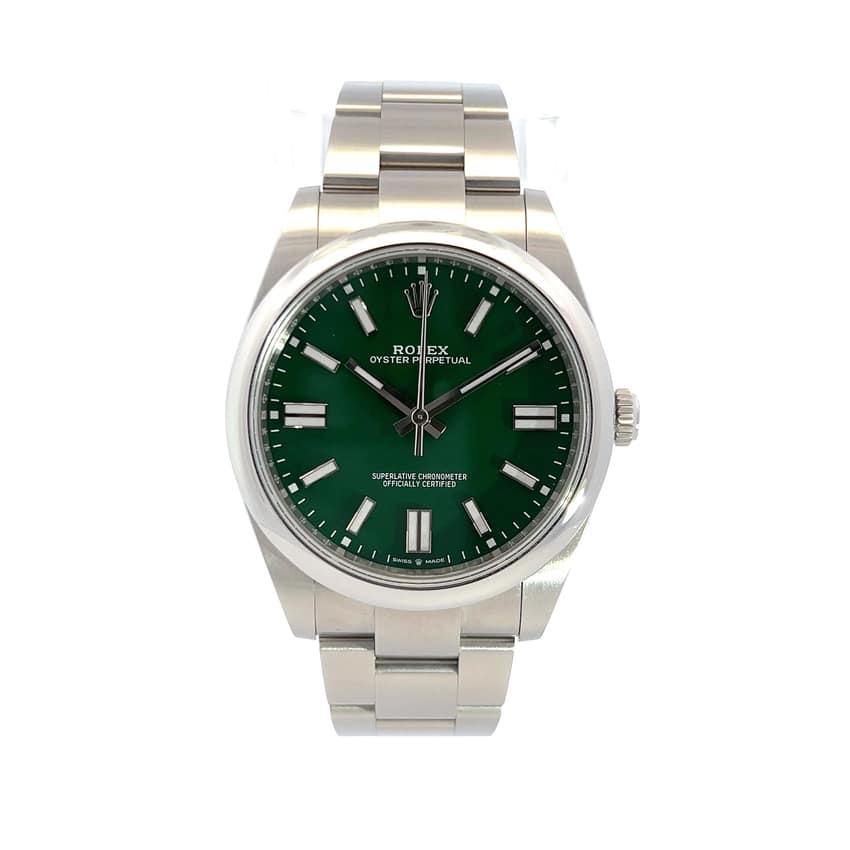 Rolex Oyster Perpetual 41 134300, Olive Green dial, 41mm Oystersteel