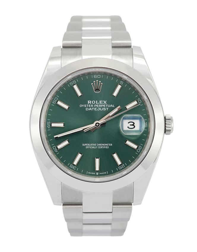 Rolex Datejust 126300, Green dial, 41mm Oystersteel