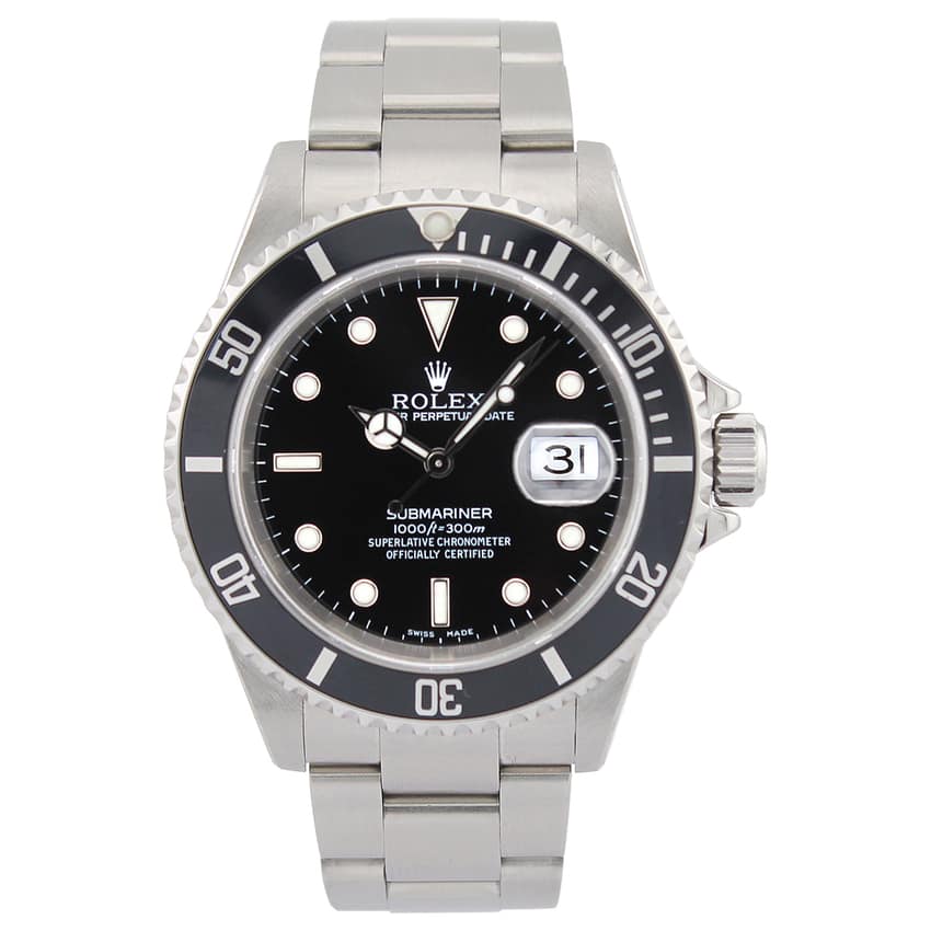 Rolex Submariner 16610, Black dial, 40mm Oystersteel