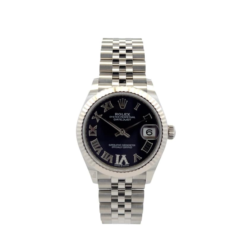 Rolex Lady-Datejust 278274, Purple dial, 31mm Steel & White Gold
