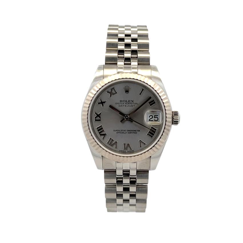 Rolex Lady-Datejust 178274, Slate dial, 31mm Steel & White Gold