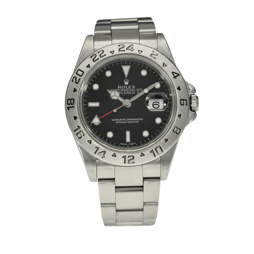 Rolex Explorer II 16570, Black dial, 40mm Oystersteel