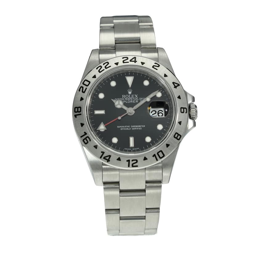 Rolex Explorer II 16570, Black dial, 40mm Oystersteel