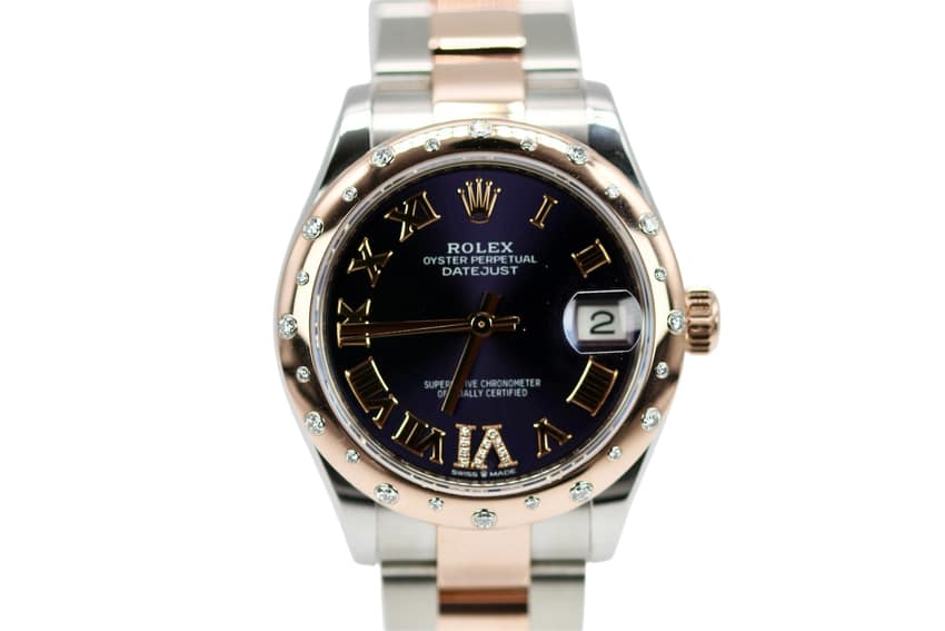 Rolex Lady-Datejust 278341 RBR, Black dial, 31mm Steel & Everose Gold
