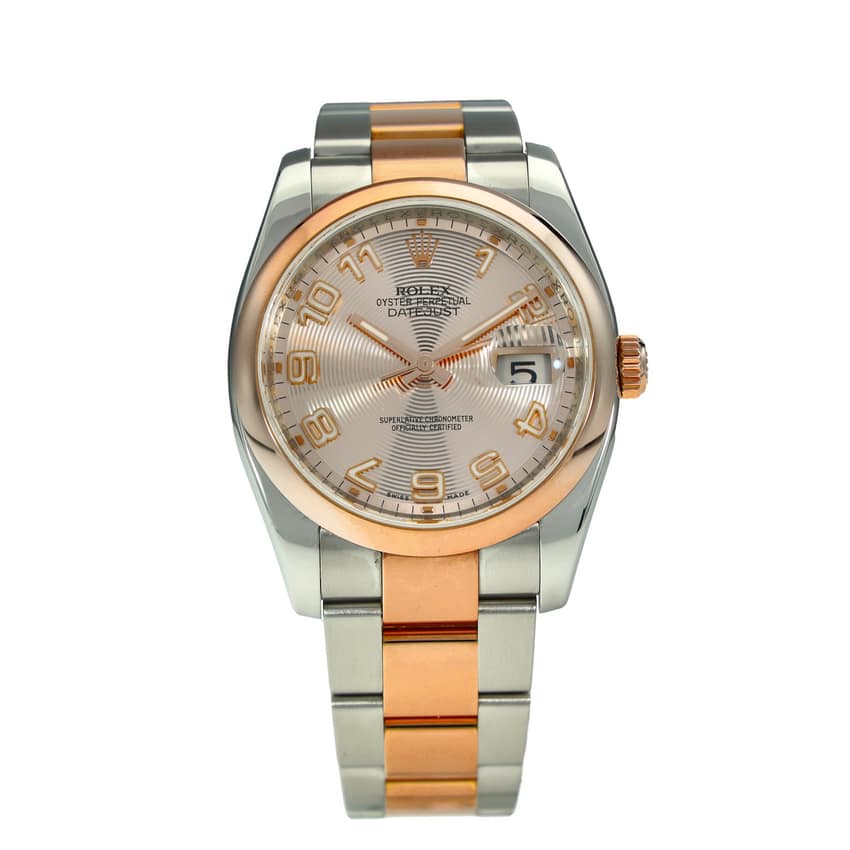 Rolex Datejust 116201, Pink dial, 36mm Steel & Everose Gold
