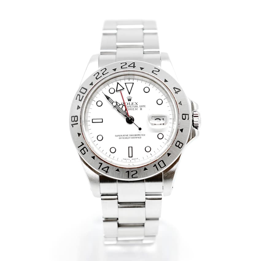 Rolex Explorer II 16570, White dial, 40mm Oystersteel