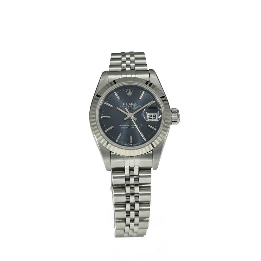 Rolex Lady-Datejust 69174, Slate dial, 26mm Steel & White Gold