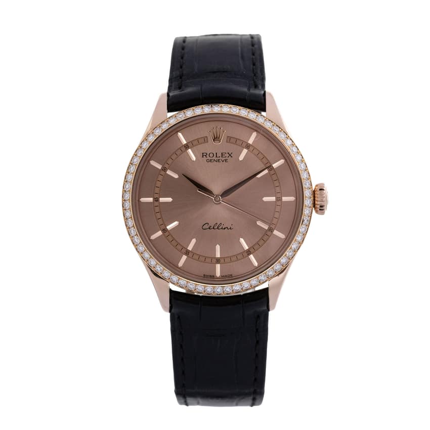Rolex Cellini 50705 RBR, Pink dial, 39mm Everose Gold