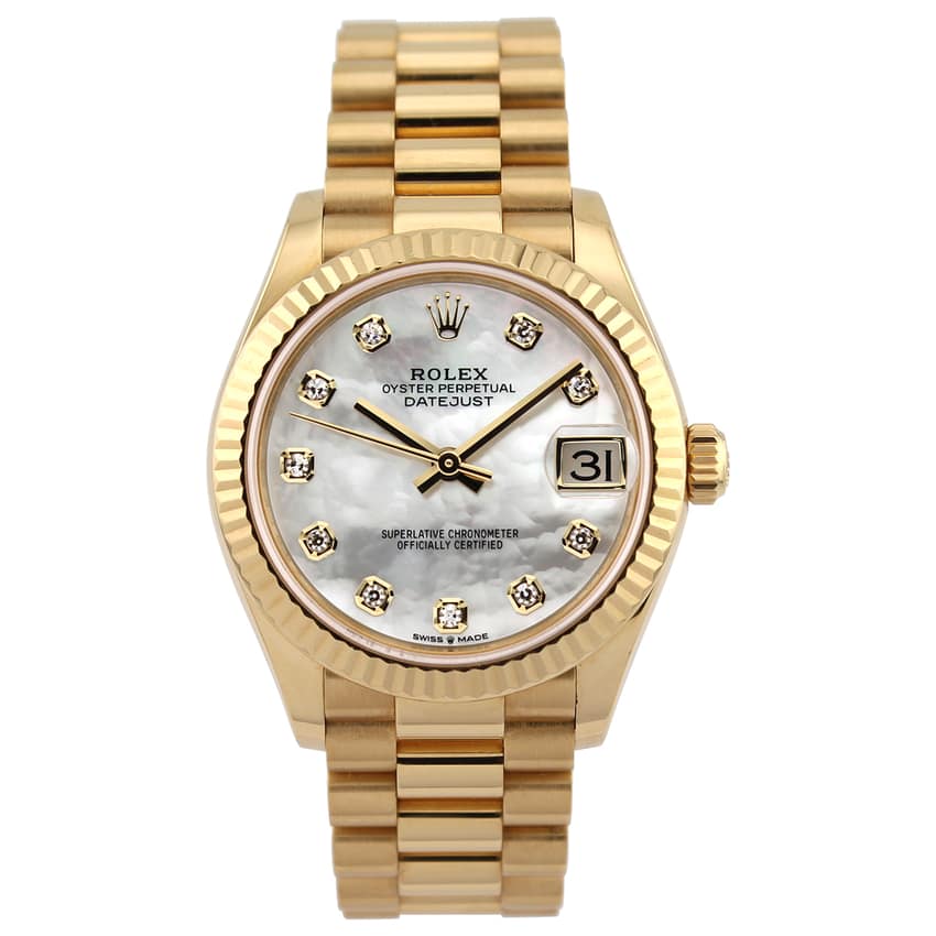 Rolex Lady-Datejust 278278, Mother-of-Pearl dial, 31mm Yellow Gold