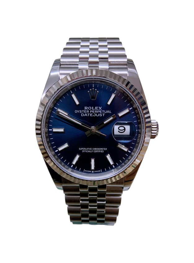 Rolex Datejust 126234, Blue dial, 36mm Steel & White Gold
